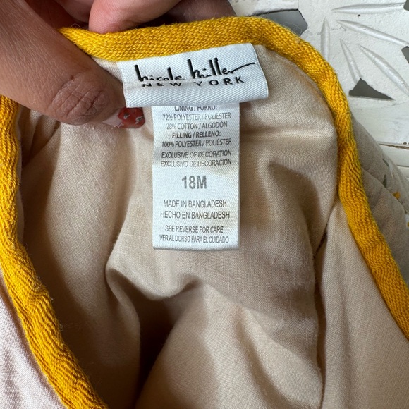 VTG NICOLE MILLER NY QUILTED TAN&YELLOW GOLD FLORAL PRINT JACKET*GIRLS 18 Months - Picture 3 of 10